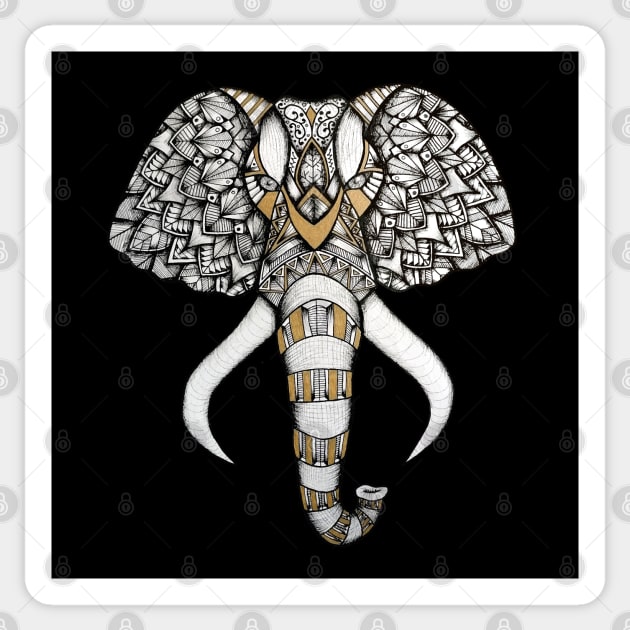 Mandala Elephant Sticker by Lamink